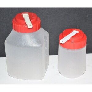 Vtg Rubbermaid Servin Saver Juice Box 16 oz Drink Bottle Red lid 0229 One pint +